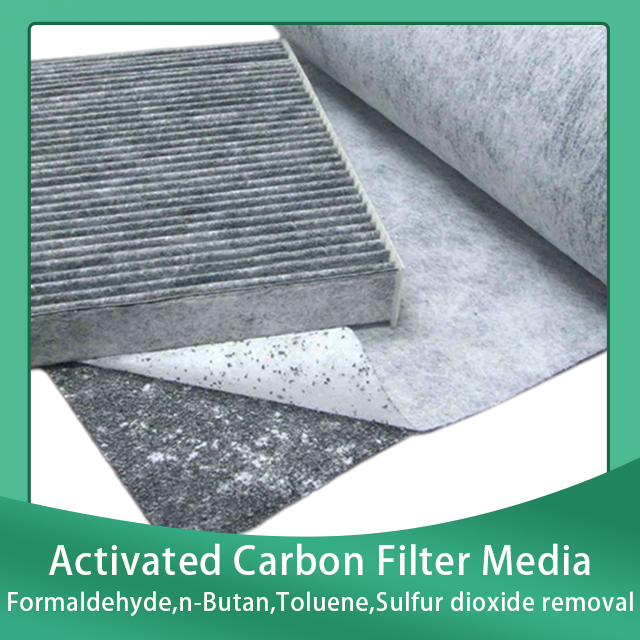 Medios filtrantes de carbón activado de filtración de alta eficiencia